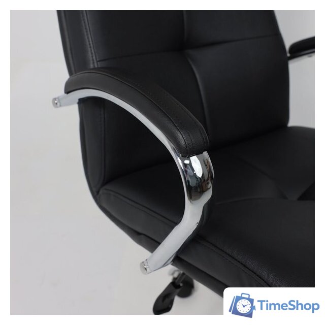 Офисное кресло AksHome Немига 1 (кожа натуральная Black/основание хром) - Изображение №11 — Интернет-магазин Time-Shop