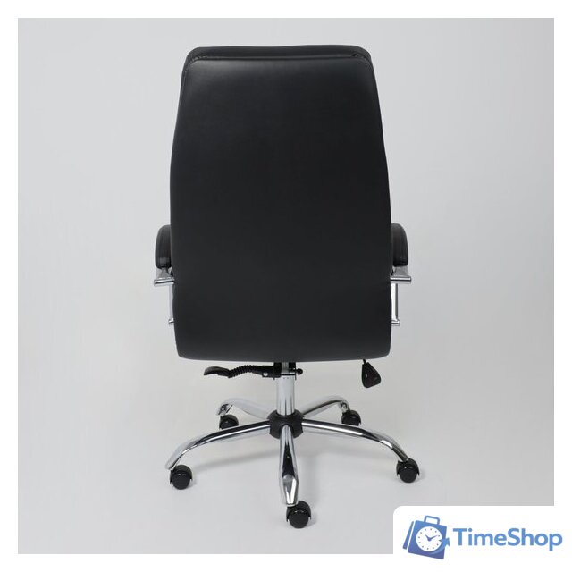 Офисное кресло AksHome Немига 1 (кожа натуральная Black/основание хром) - Изображение №6 — Интернет-магазин Time-Shop
