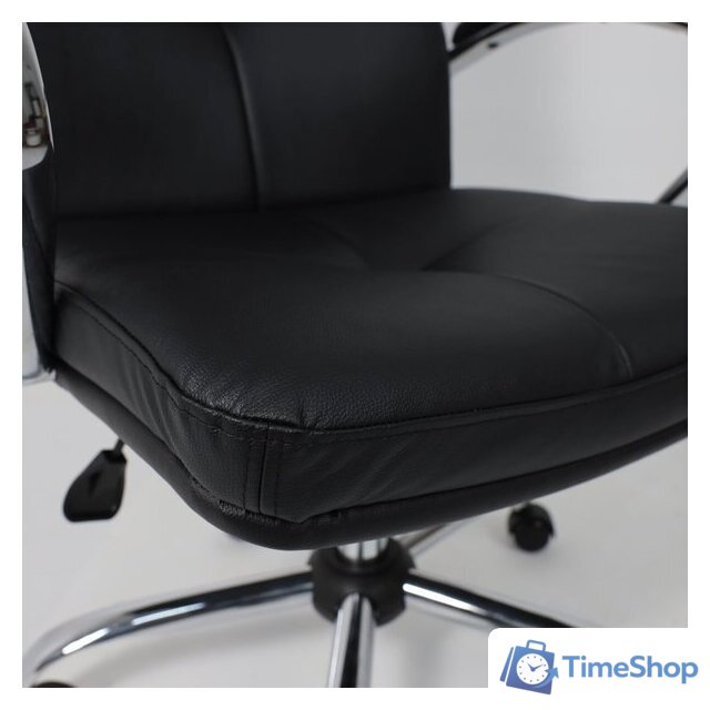 Офисное кресло AksHome Немига 1 (кожа натуральная Black/основание хром) - Изображение №12 — Интернет-магазин Time-Shop