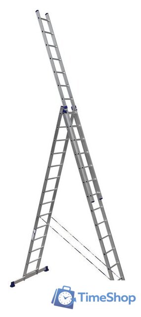 Лестница-стремянка Алюмет трехсекционная универсальная 6314 3x14 - Изображение №1 — Интернет-магазин Time-Shop