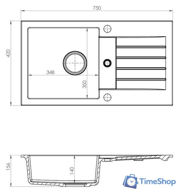 Кухонная мойка Alveus Amaro 130 9923381P - Изображение №2 — Интернет-магазин Time-Shop