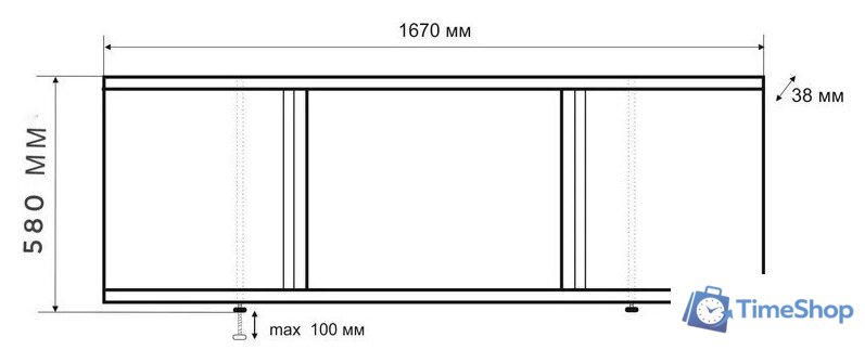 Фронтальный экран под ванну Emmy Элис Max 170 - Изображение №5 — Интернет-магазин Time-Shop