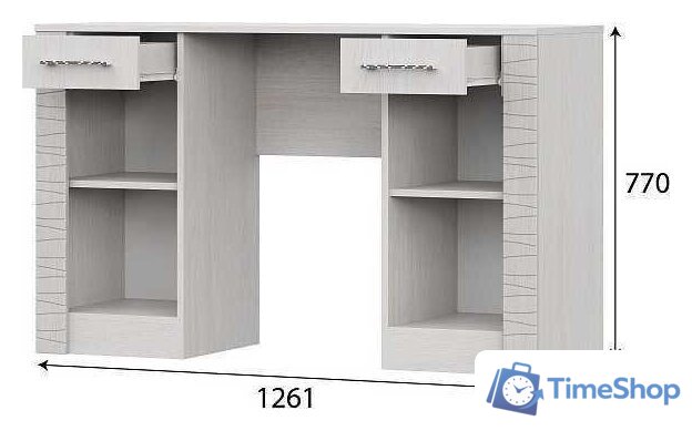 Туалетный столик без зеркала SV-Мебель Гамма 20 00-00105073 (ясень анкор светлый/сандал светлый) - Изображение №3 — Интернет-магазин Time-Shop