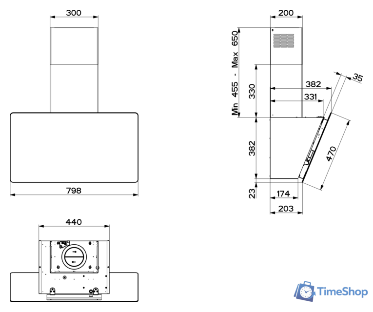 Кухонная вытяжка Faber V-Air KL A80 330.0615.685 - Изображение №4 — Интернет-магазин Time-Shop