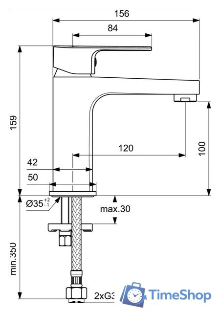 Смеситель Ideal Standard Cerafine D BC553AA - Изображение №2 — Интернет-магазин Time-Shop