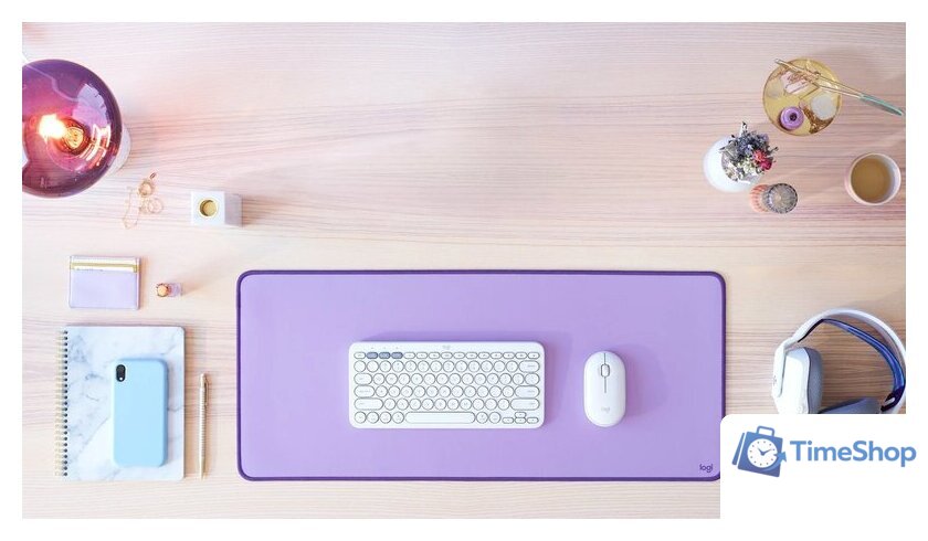 Коврик для стола Logitech Desk Mat (лавандовый) - Изображение №6 — Интернет-магазин Time-Shop