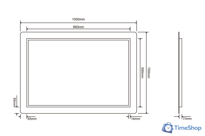  Roxen Зеркало Irida Long 510185-100 100х70 - Изображение №9 — Интернет-магазин Time-Shop