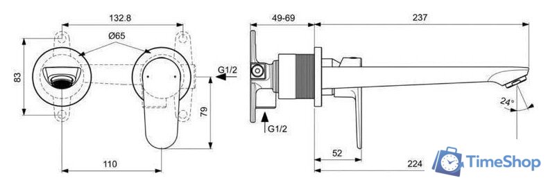 Смеситель без скрытого механизма Ideal Standard Cerafine O BD133XG - Изображение №6 — Интернет-магазин Time-Shop