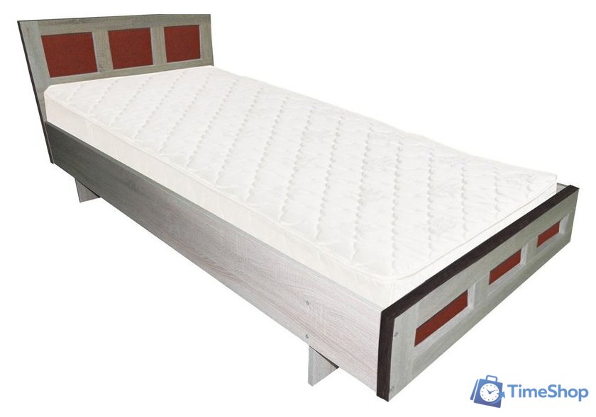 Кровать Барро М1 КР-017.11.02-12 90x200 (дуб сонома) - Изображение №1 — Интернет-магазин Time-Shop