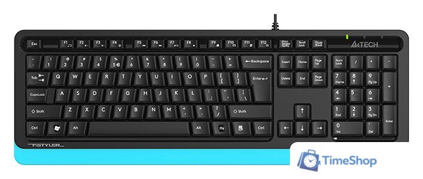 Клавиатура A4Tech Fstyler FKS10 (черный/синий) - Изображение №1 — Интернет-магазин Time-Shop