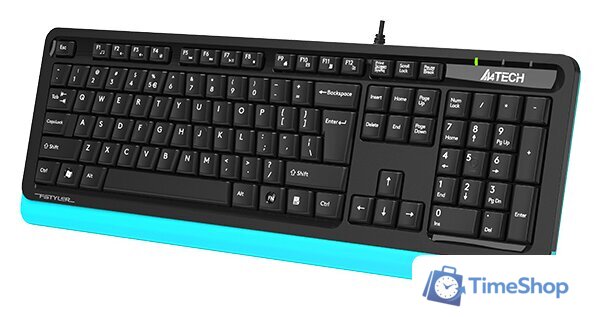 Клавиатура A4Tech Fstyler FKS10 (черный/синий) - Изображение №2 — Интернет-магазин Time-Shop