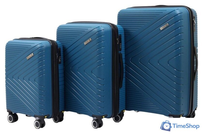 Чемодан-спиннер Pride РР-202 (S, синий) - Изображение №9 — Интернет-магазин Time-Shop