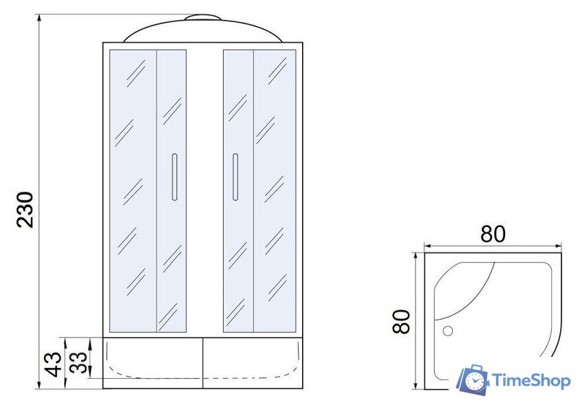Душевая кабина Мономах XL 80/43 С МЗ - Изображение №15 — Интернет-магазин Time-Shop