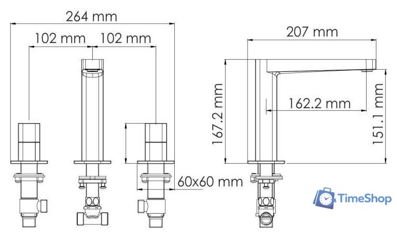 Смеситель Wasserkraft Saale 9535 - Изображение №3 — Интернет-магазин Time-Shop