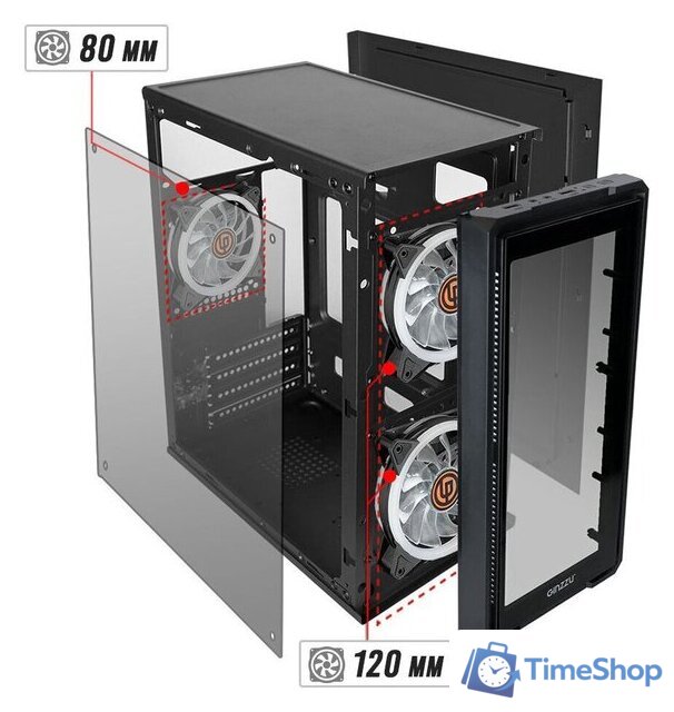 Корпус Ginzzu B177 - Изображение №4 — Интернет-магазин Time-Shop
