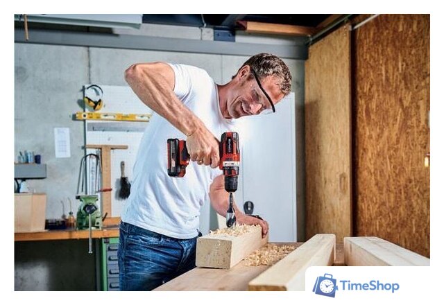 Дрель-шуруповерт Einhell TE-CD 18/40-1 Li 4513939 (с 2-мя АКБ, кейс) - Изображение №2 — Интернет-магазин Time-Shop