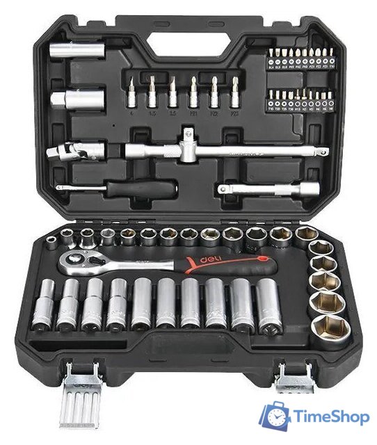 Универсальный набор инструментов Deli EDQ43062 (62 предмета) - Изображение №1 — Интернет-магазин Time-Shop