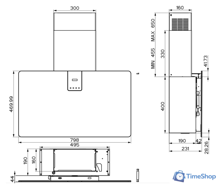 Кухонная вытяжка Faber Soft Slim 80 Black Ingo A80 330.0597.506 - Изображение №3 — Интернет-магазин Time-Shop