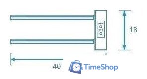Полотенцесушитель Маргроид Cook СНШ 18*40 скрытого монтажа, таймер справа - Изображение №3 — Интернет-магазин Time-Shop