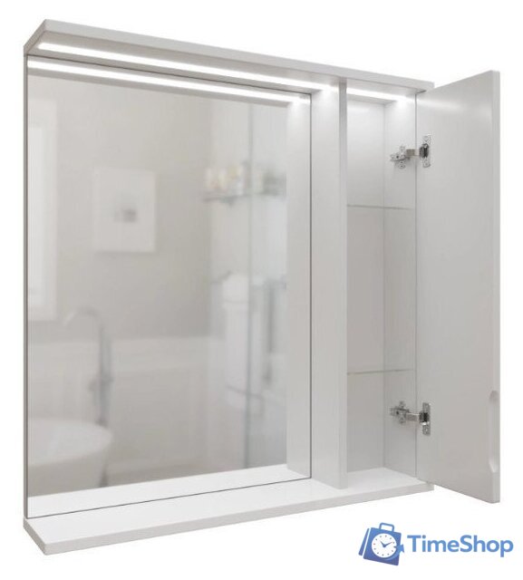  Mixline Шкаф с зеркалом для ванной Лайн 60 553011 (правый, с подсветкой) - Изображение №4 — Интернет-магазин Time-Shop