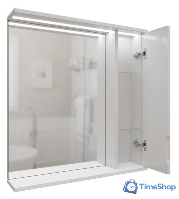  Mixline Шкаф с зеркалом для ванной Лайн 60 553011 (правый, с подсветкой) - Изображение №3 — Интернет-магазин Time-Shop