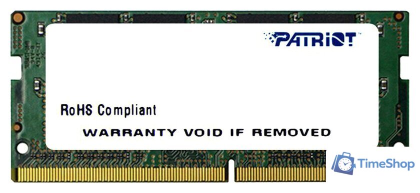 Оперативная память Patriot 8GB DDR4 SODIMM PS4-17000 [PSD48G213381S] - Изображение №1 — Интернет-магазин Time-Shop