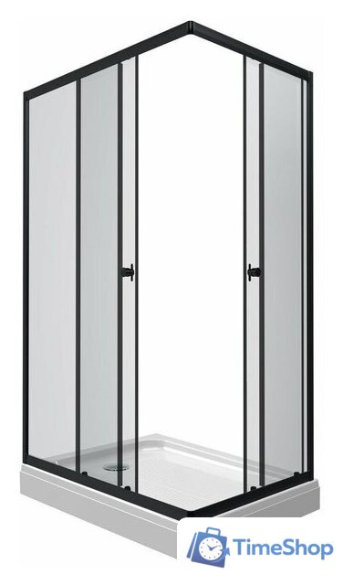 Душевой уголок Triton Вента Блэк А1 120х80 (прозрачное стекло) - Изображение №1 — Интернет-магазин Time-Shop