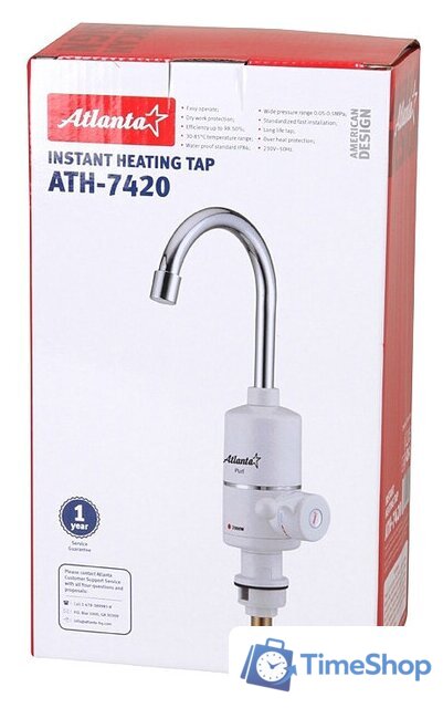 Проточный электрический водонагреватель-кран Atlanta ATH-7420 - Изображение №7 — Интернет-магазин Time-Shop