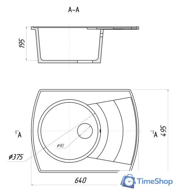 Кухонная мойка Gerhans A01 (белый) - Изображение №2 — Интернет-магазин Time-Shop