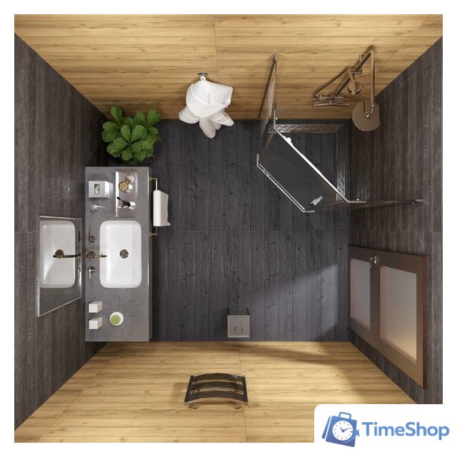 Душевой уголок Triton Дека Хром А1 90х90 без поддона (прозрачное стекло) - Изображение №3 — Интернет-магазин Time-Shop