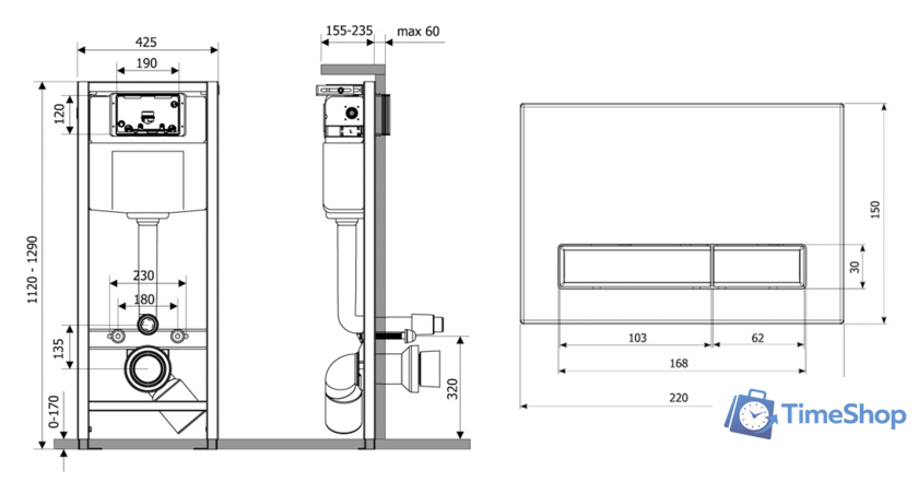 Инсталляция для унитаза Lavinia Boho Relfix 4 в 1 77010010 - Изображение №2 — Интернет-магазин Time-Shop