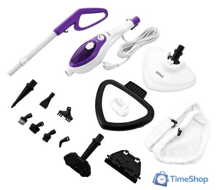 Паровая швабра Kitfort KT-1004-4 (фиолетовый) - Изображение №6 — Интернет-магазин Time-Shop