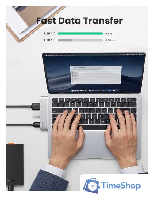 USB-хаб Ugreen CM251 60559 - Изображение №4 — Интернет-магазин Time-Shop