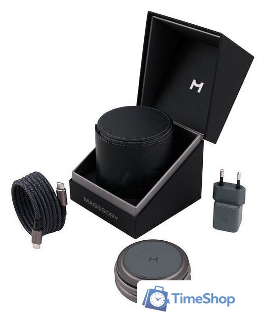 Беспроводное зарядное Magssory Disc Signature Edition 3 в 1 для Samsung WCH053 (серый) - Изображение №5 — Интернет-магазин Time-Shop