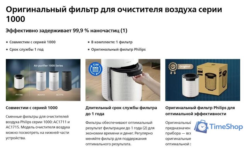 Фильтр-картридж Philips FY1700/30 - Изображение №7 — Интернет-магазин Time-Shop