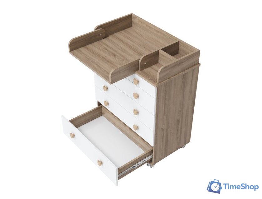 Детский комод Incanto Мишка с органайзером 800/5 PK-0060/01 (белый/дуб) - Изображение №9 — Интернет-магазин Time-Shop