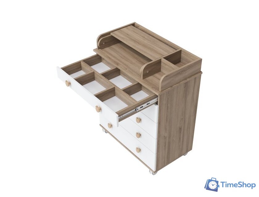Детский комод Incanto Мишка с органайзером 800/5 PK-0060/01 (белый/дуб) - Изображение №10 — Интернет-магазин Time-Shop