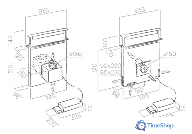 Кухонная вытяжка Elica Pandora GME IX/A/90 - Изображение №4 — Интернет-магазин Time-Shop