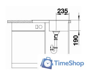 Кухонная мойка Blanco Zia 45 S Compact 526009 (черный) - Изображение №4 — Интернет-магазин Time-Shop