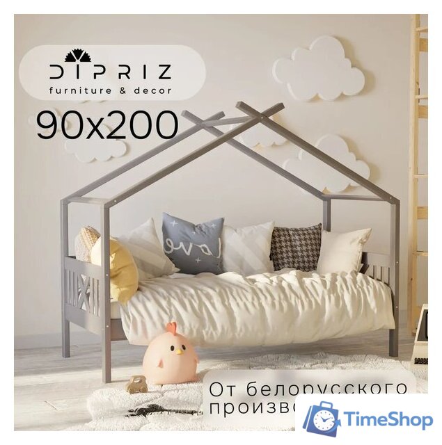 Кровать-тахта Диприз Juletta 90x200 Д.80039.2 (серый) - Изображение №17 — Интернет-магазин Time-Shop