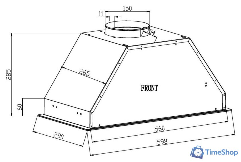 Кухонная вытяжка Schtoff HGT 60 (черный) - Изображение №4 — Интернет-магазин Time-Shop