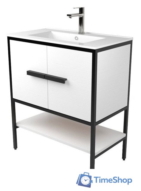  Дабер Тумба под умывальник 010 WeltWasser Deilbach 7517-70 Т10.7W.2.5 (черный/белый) - Изображение №1 — Интернет-магазин Time-Shop