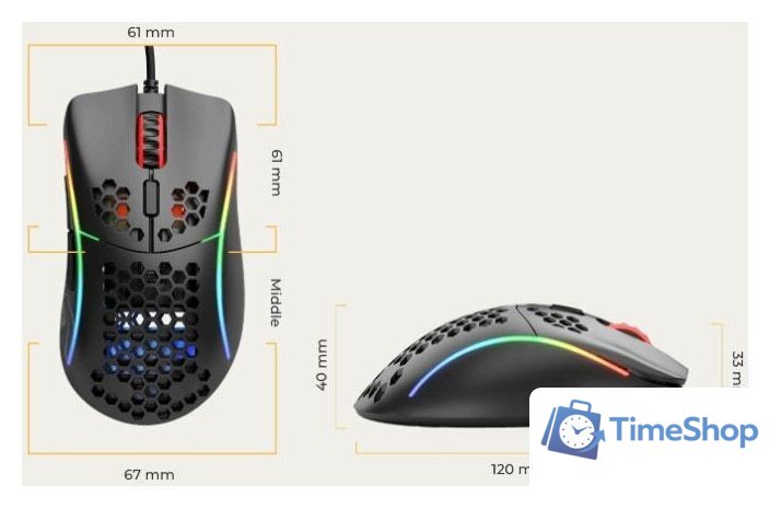 Игровая мышь Glorious Model D Minus (глянцевый черный) - Изображение №7 — Интернет-магазин Time-Shop