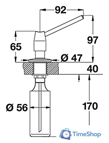 Дозатор для моющего средства Blanco Tango (хром) [511266] - Изображение №2 — Интернет-магазин Time-Shop