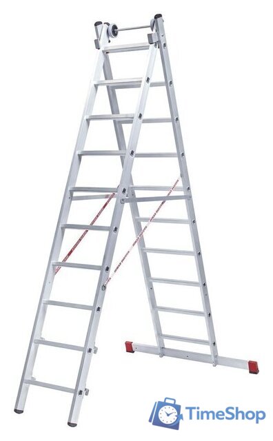 Лестница-стремянка Новая высота NV 522 двухсекционная индустриальная 2x8 ступеней - Изображение №2 — Интернет-магазин Time-Shop