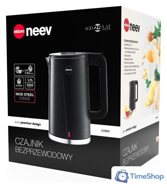 Электрический чайник Eldom C290 (черный) - Изображение №6 — Интернет-магазин Time-Shop