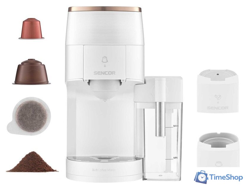 Капсульная кофеварка Sencor SCC 3001WH - Изображение №5 — Интернет-магазин Time-Shop