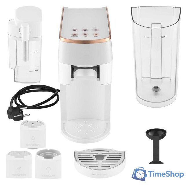 Капсульная кофеварка Sencor SCC 3001WH - Изображение №10 — Интернет-магазин Time-Shop