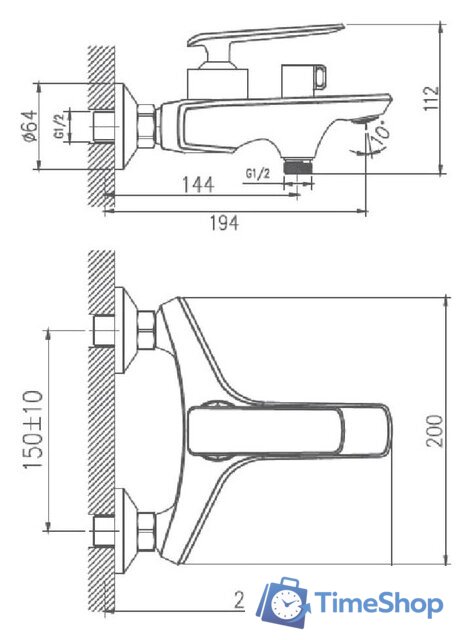 Смеситель Haiba HB60548-7 (черный) - Изображение №2 — Интернет-магазин Time-Shop