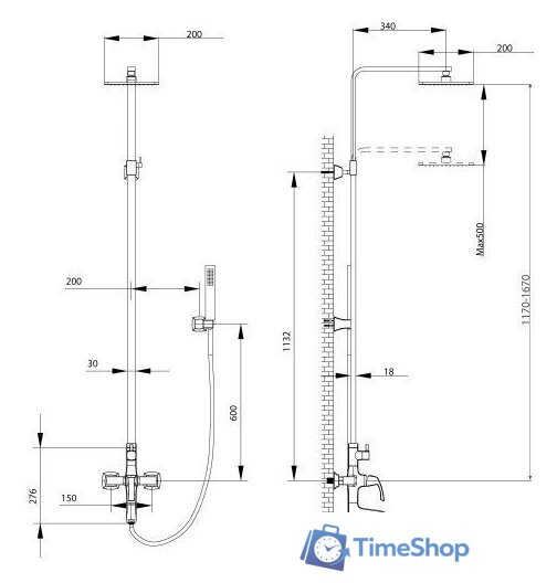 Душевая система  Lemark LM6262ORB - Изображение №2 — Интернет-магазин Time-Shop